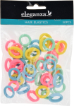 Hårelastikker pastel 50-pak