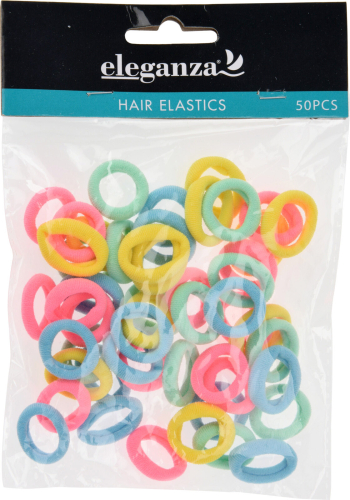 Hårelastikker pastel 50-pak