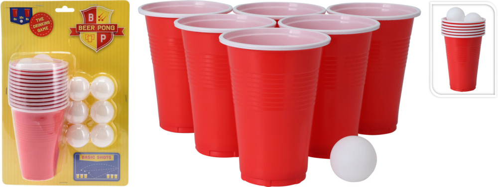 Beer Pong sæt med 24 dele