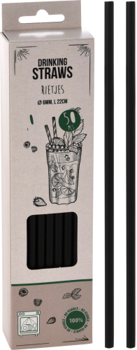 Sugerør sort 50-pak