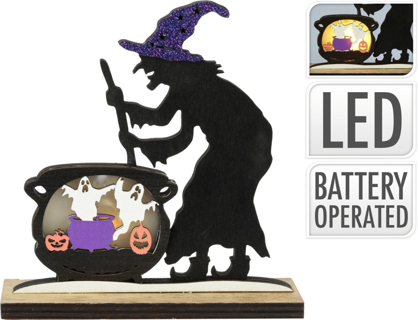 Heks rører i kedel LED deko