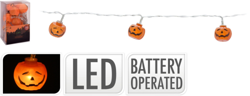 Græskar lyskæde 140 cm