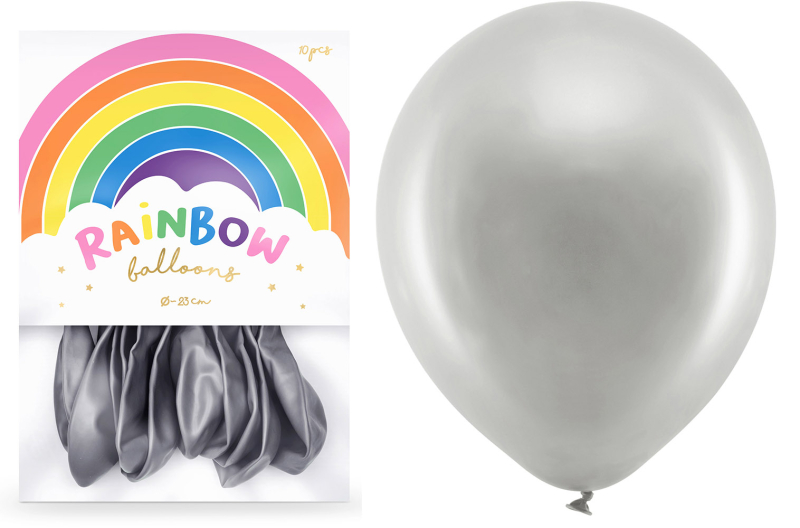 Balloner sølv 10-pak