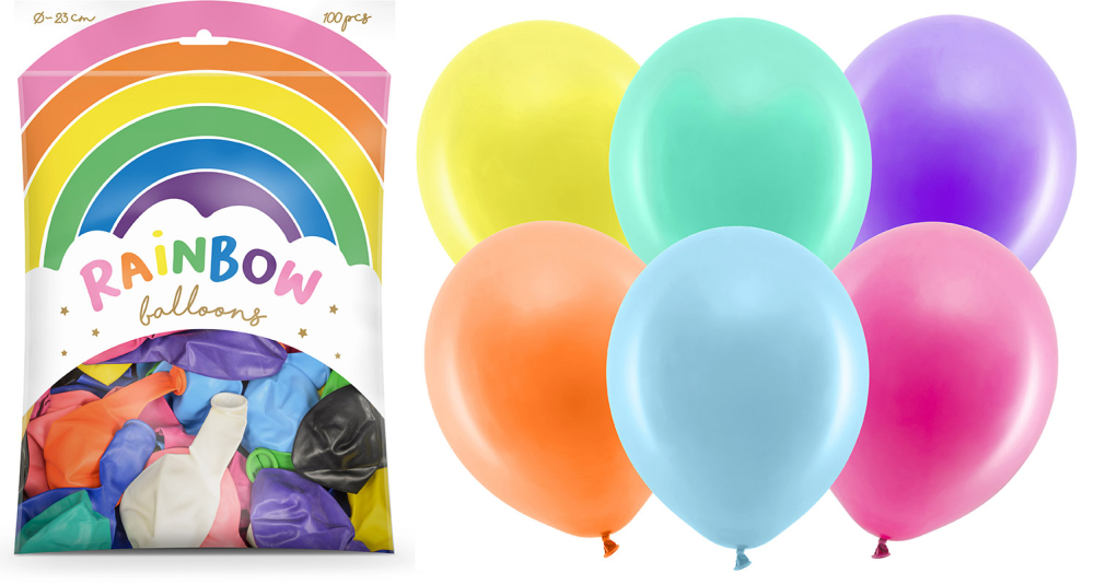Balloner mix 23 cm 100-pak