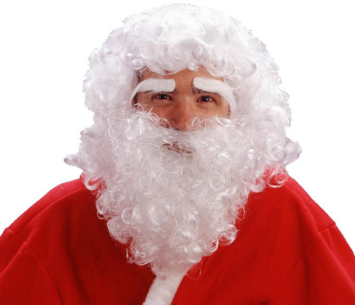 Julemands paryk med skæg