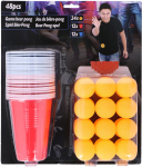Beer Pong sæt med 48 dele