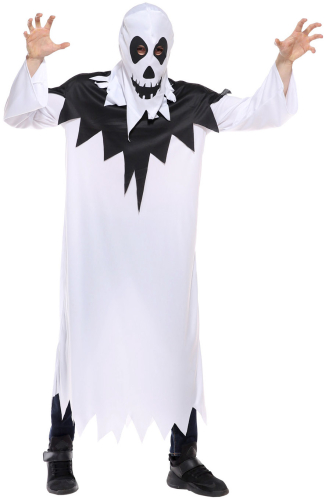 Spøgelse kostume hvid, M