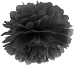 Pompom papir 25 cm sort