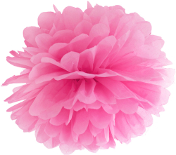 Pompom papir 25 cm pink