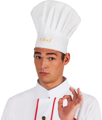 Chef kokkehue, hvid