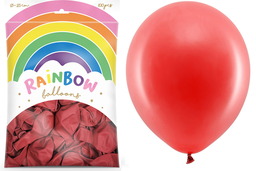 Balloner rød 23 cm 100-pak