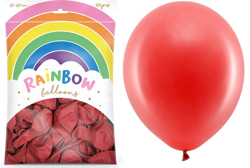 Billede af Balloner rød 23 cm 100-pak