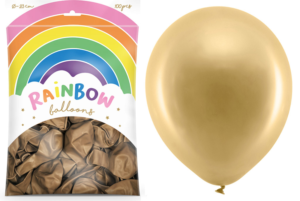 Balloner guld 23 cm 100-pak