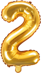 Tal ballon 2 guld 35 cm