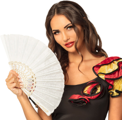 Spansk vifte, hvid