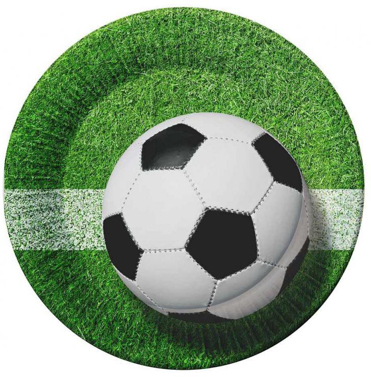 Paptallerken fodbold 6-pak