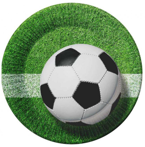 Paptallerken fodbold 6-pak