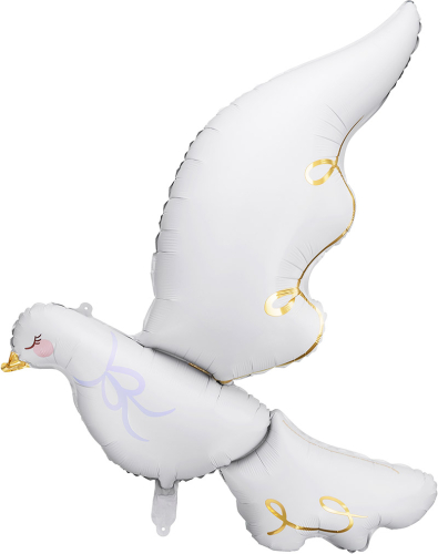 Folieballon hvid due 62x90