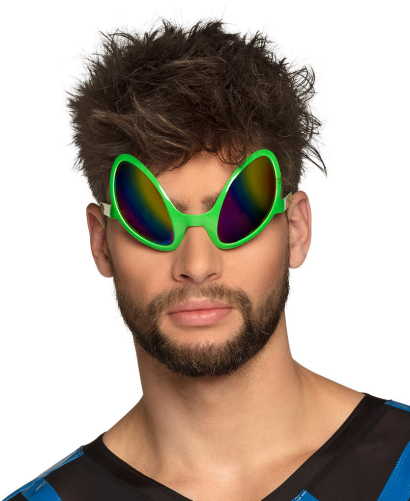 Alien solbriller, grøn
