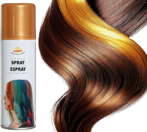 Hårfarve spray guld
