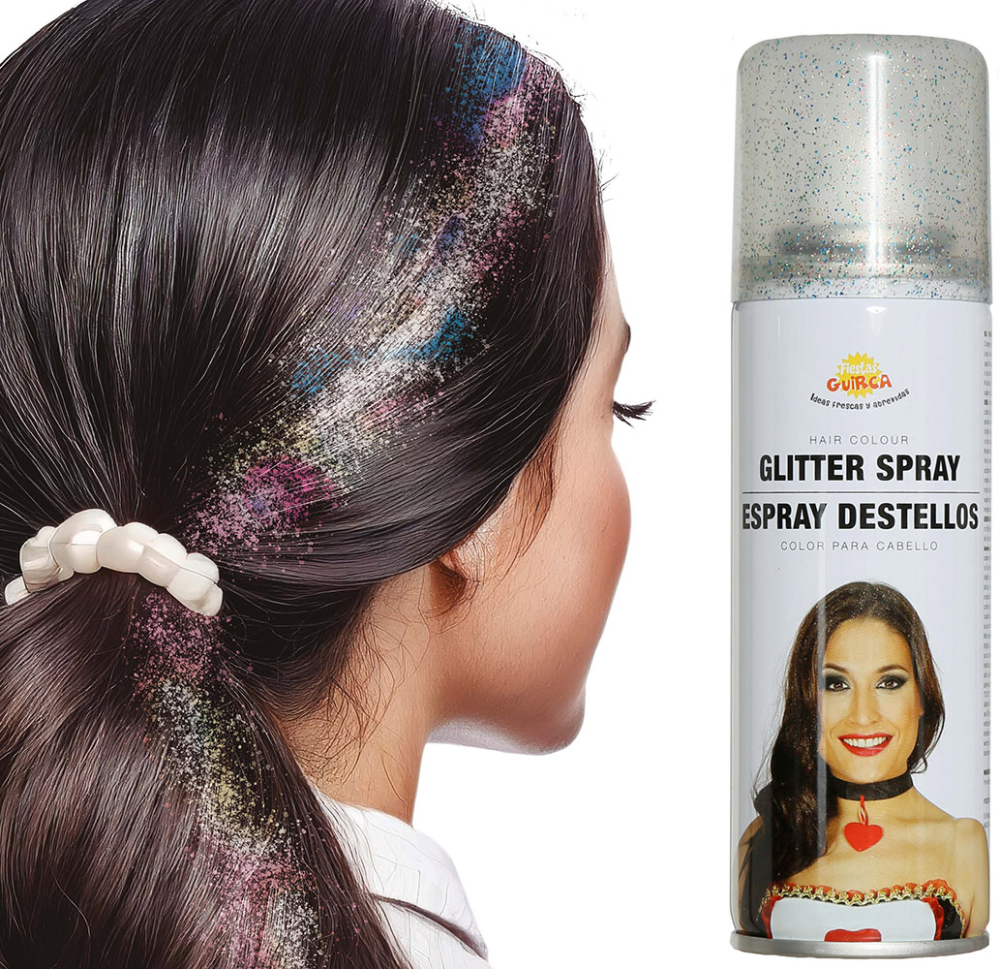 Hårfarve glitter multifarv.