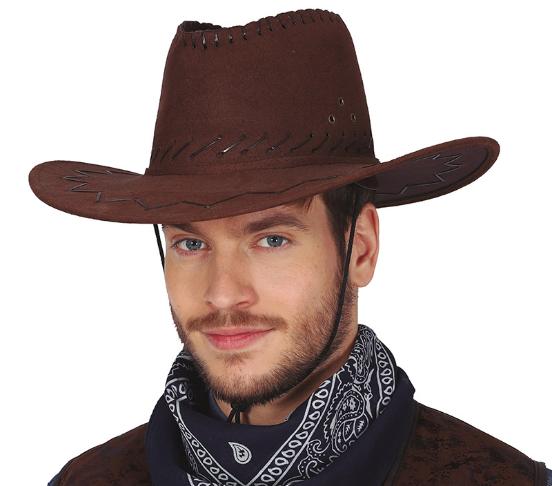 Cowboyhat mørkebrun