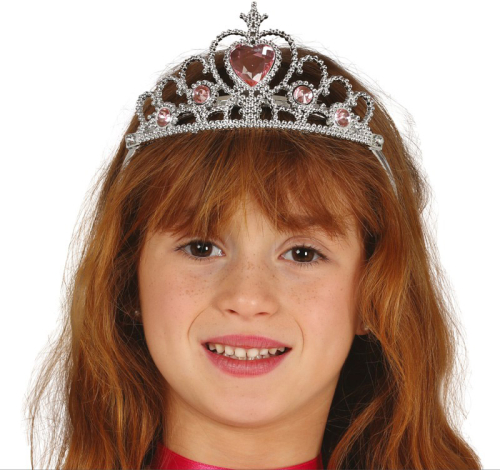 Prinsesse tiara diadem sølv