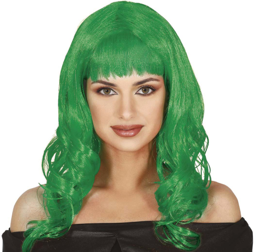 Lang paryk m/pandehår grøn