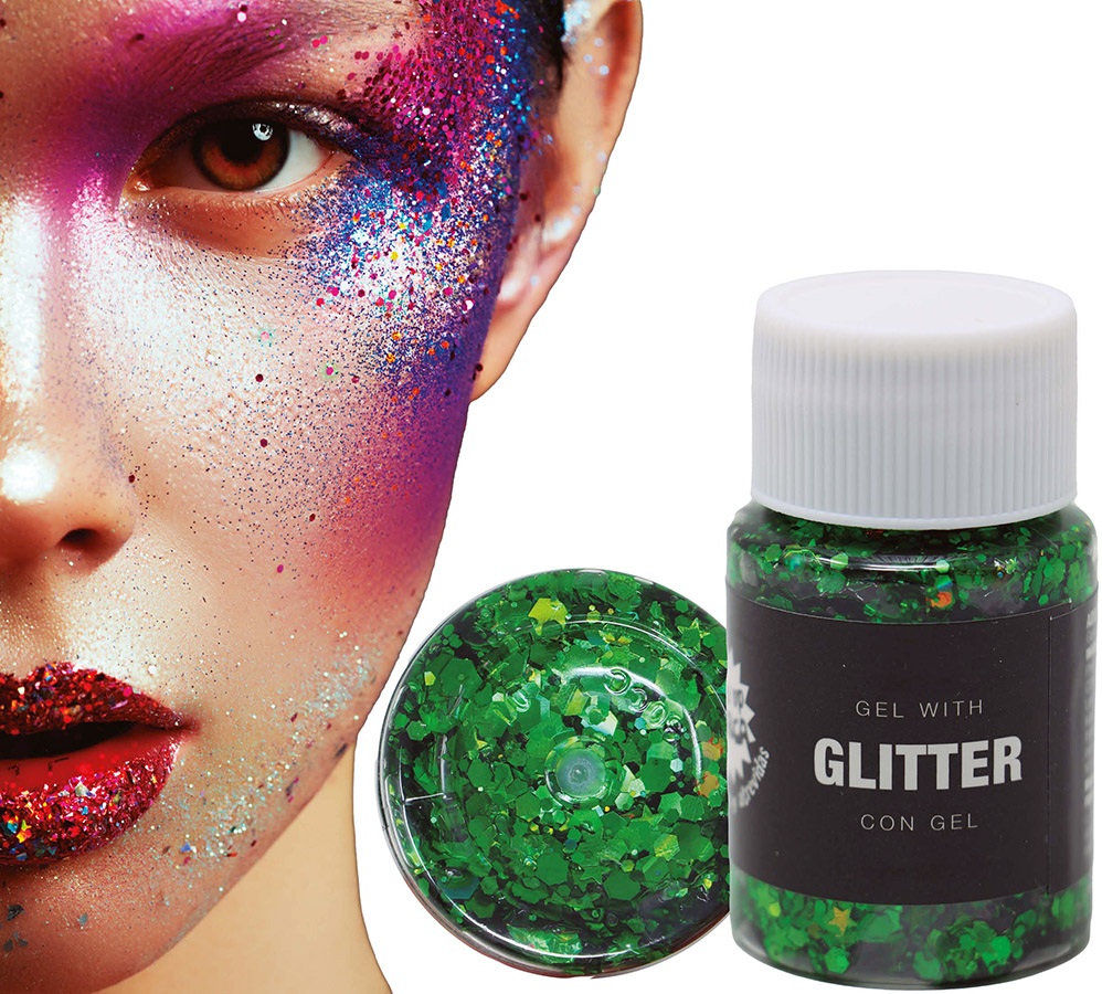 Glitter gel 20 g, grøn