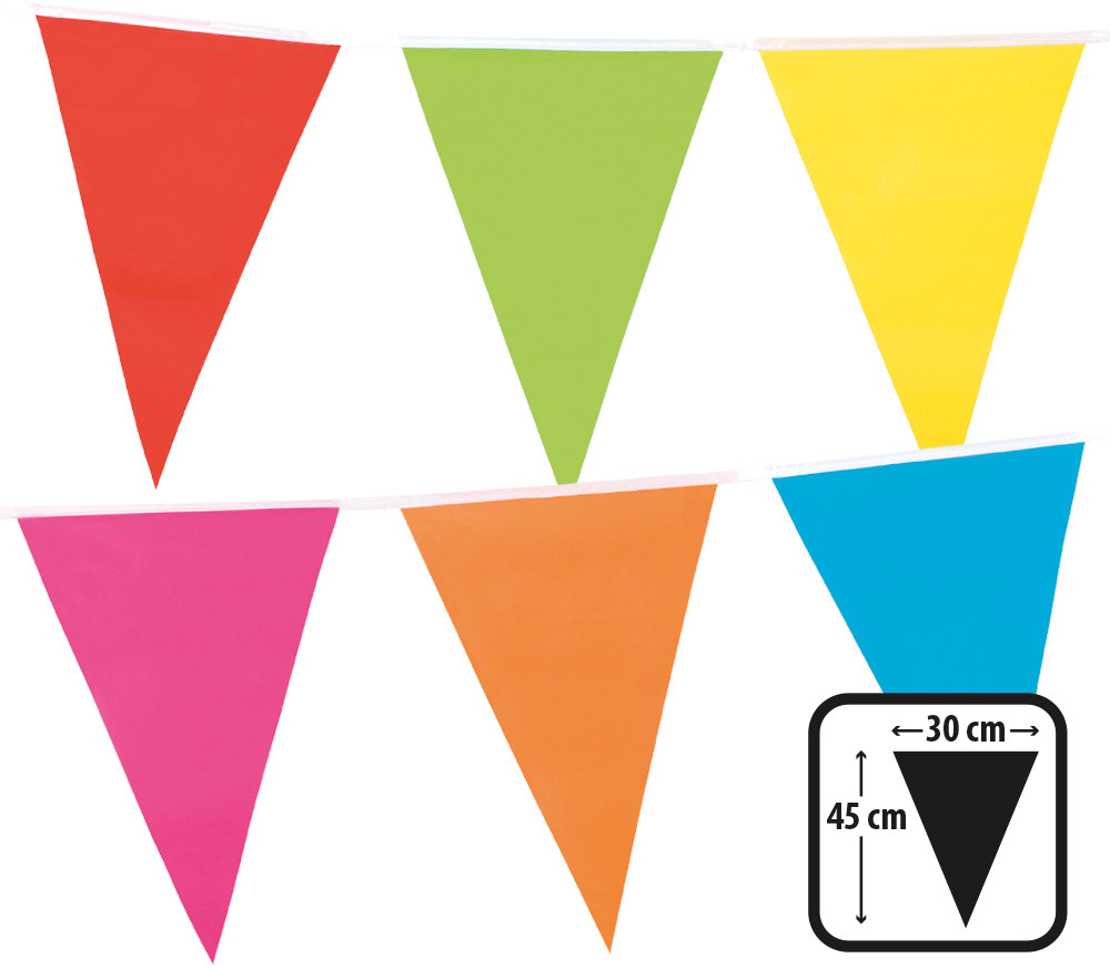 Kæmpe flagguirlande kulørt