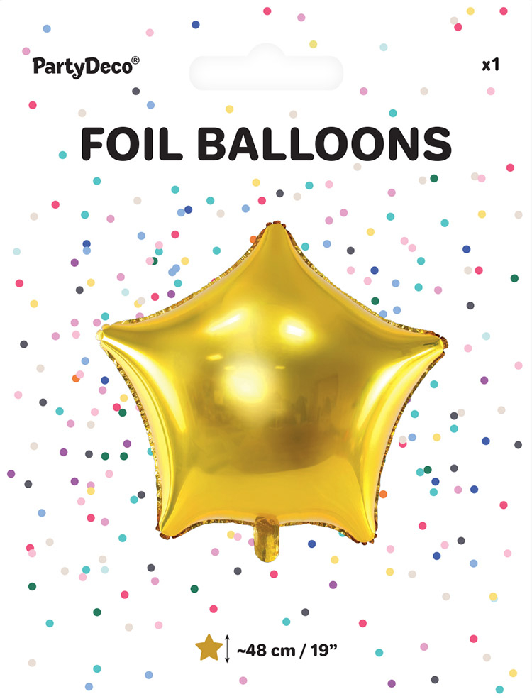 Folieballon stjerne guld