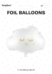 Folieballon sky 51x35 hvid