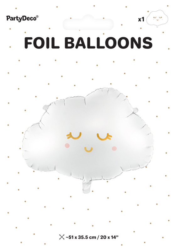 Billede af Folieballon sky 51x35 hvid