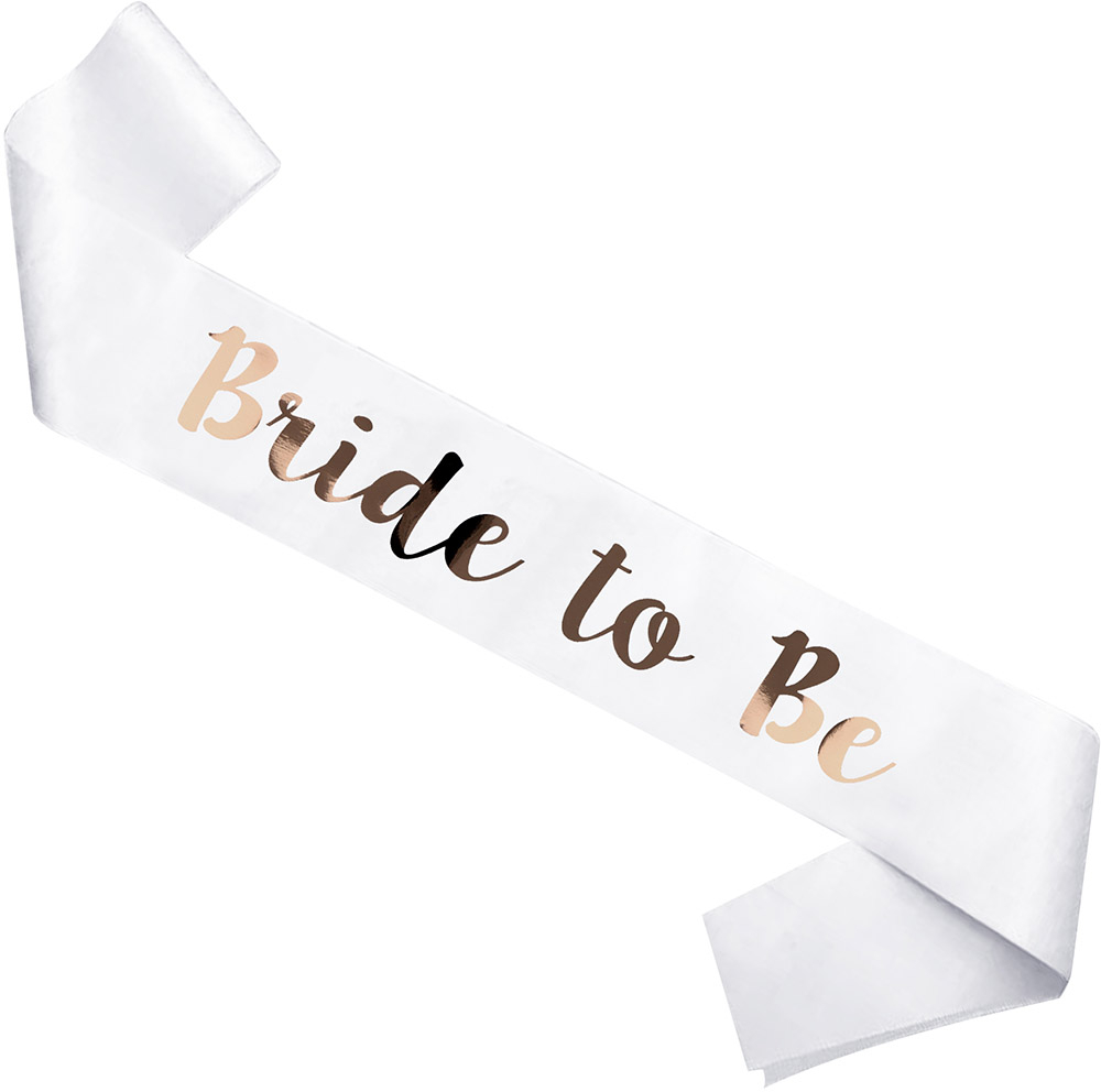 Bride to be skråbånd, hvid