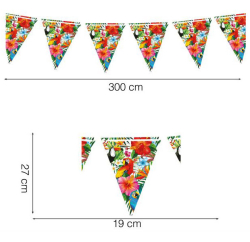Flagguirlande Hawaii 3m