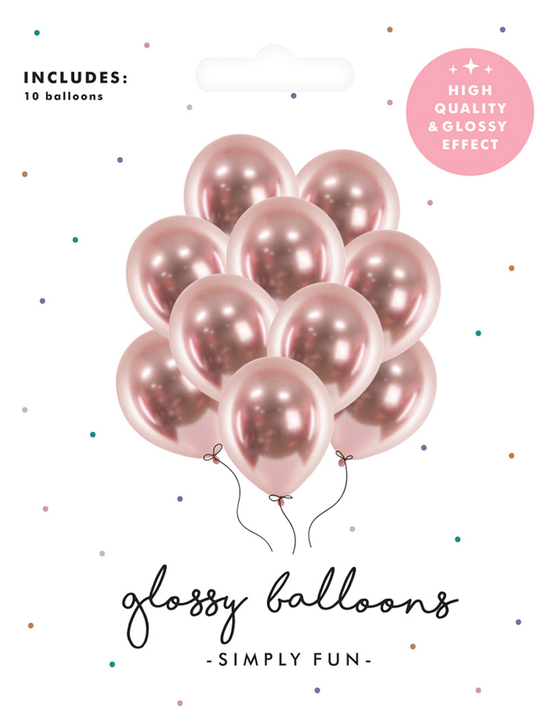 Balloner glossy roseguld