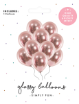 Balloner glossy rosaguld 10-pak