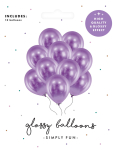 Balloner glossy lilla 10-pk