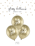 Ballon glossy 50 guld 6-pak