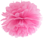 Pompom papir 35 cm pink