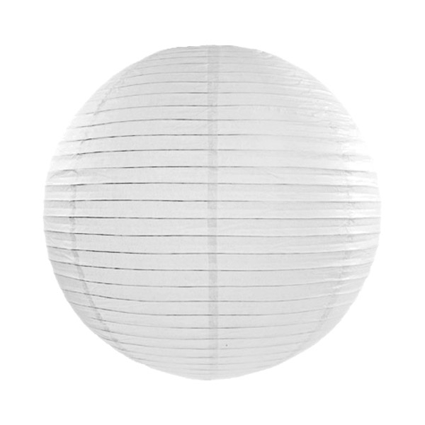 Papir lanterne 25 cm, hvid