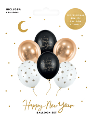 Happy New Year ballon 6-pak