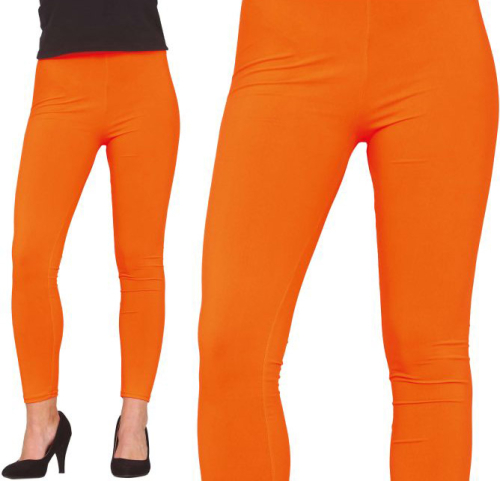 Leggings, neon orange, L
