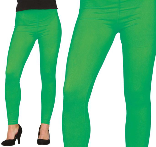 Leggings, neon grøn, str. L