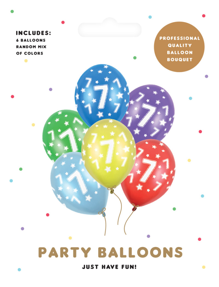 Ballon 7 metallic mix 6-pk