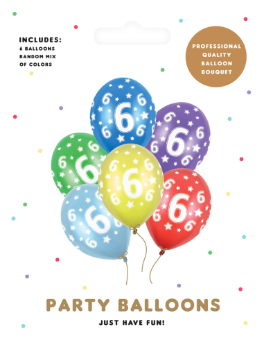 Ballon  6 metallic mix 6-pk