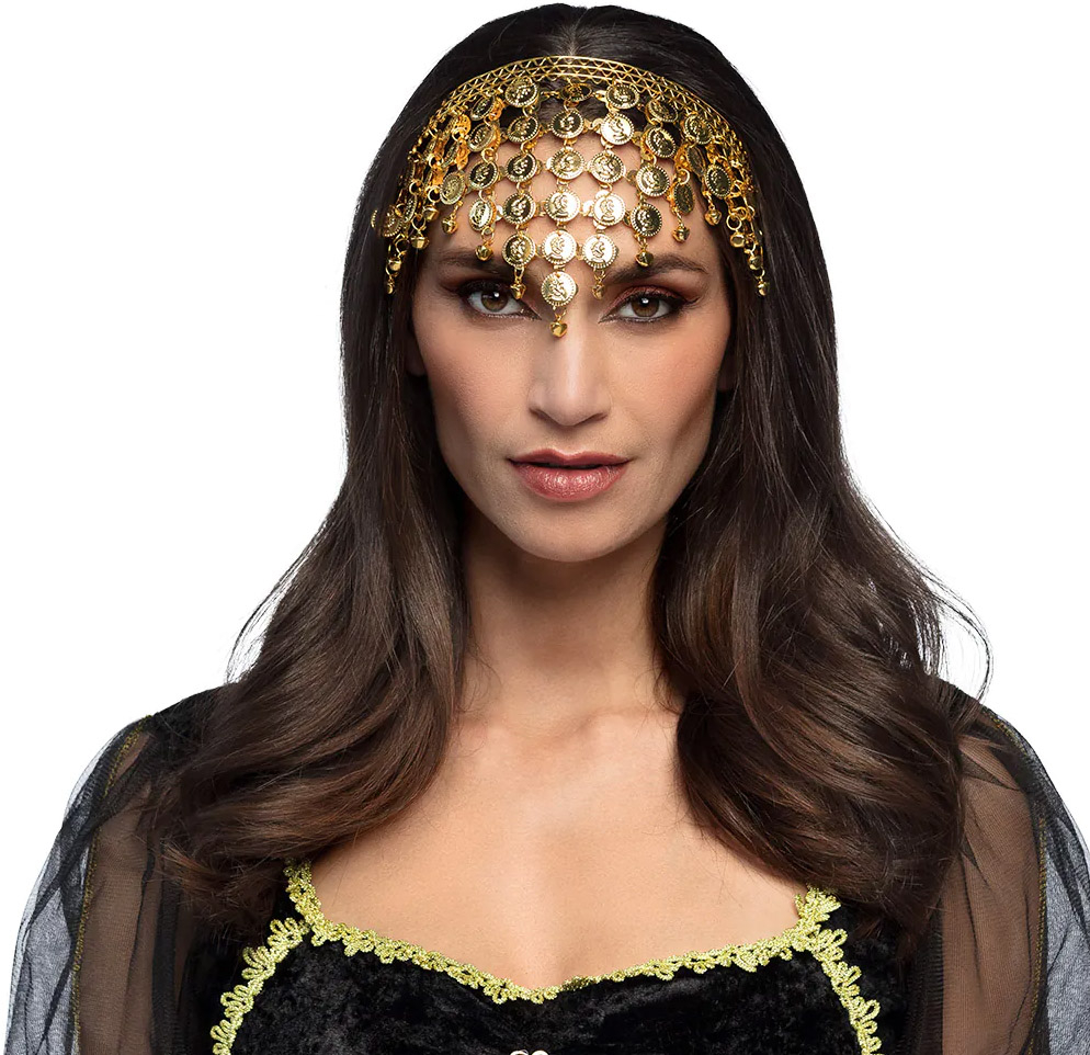 Mavedanser hårbøjle, guld