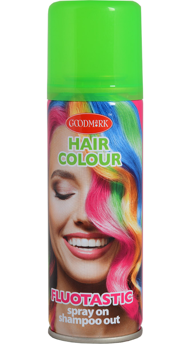Hårfarve spray fluo grøn