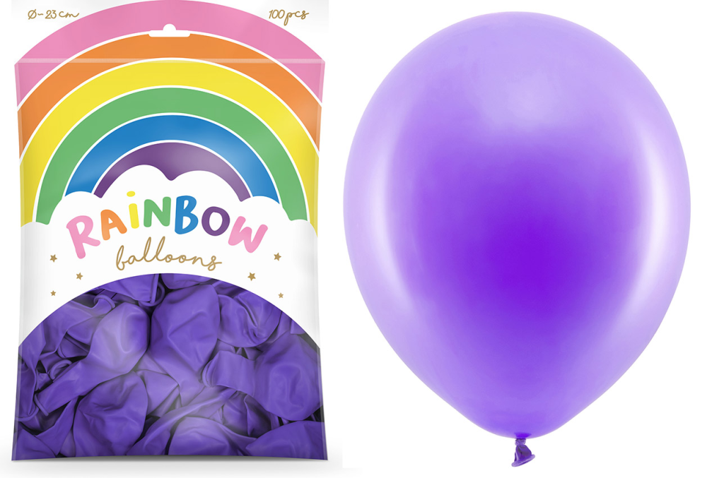 Billede af Balloner lilla 23 cm 100-pk