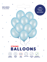 Balloner lyseblå 30cm 10-pk
